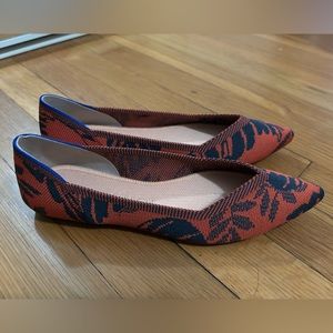 Rothy’s size 6 Orange Floral Points